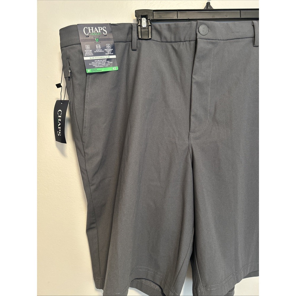 Men's Chaps Flat Front Stretch Walking Shorts Size 42 Golf, Vacation Ready - Picture 2 of 8